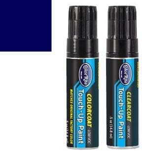 Half-Ounce Jar Automotive Touch-up Paint for Harley-Davidson Heritage Softail Classic - Big Blue Pearl 6499/1499 Tricoat - Color+Clearcoat Package