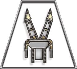 Fire Helmet Rescue Jaws TETRAHEDRONS - Single REFLECTIVE Decal