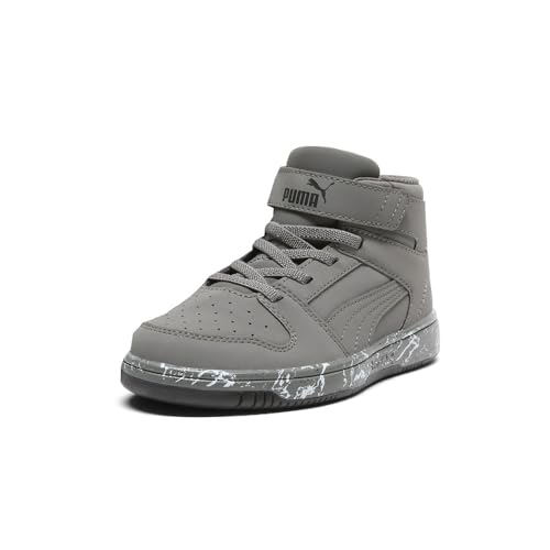 PUMA Toddler Boys Rebound Layup Marble Nubuck High Sneakers Shoes Casual - Grey - Size 3 M2