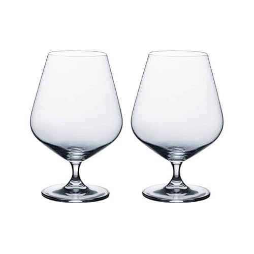 Ravenhead Kings Lot de 2 verres à brandy 630 ml | Élégant ensemble de verres à cognac et à cognac de 63 cl pour salle à manger et divertissement, durables et passent au lave-vaisselle