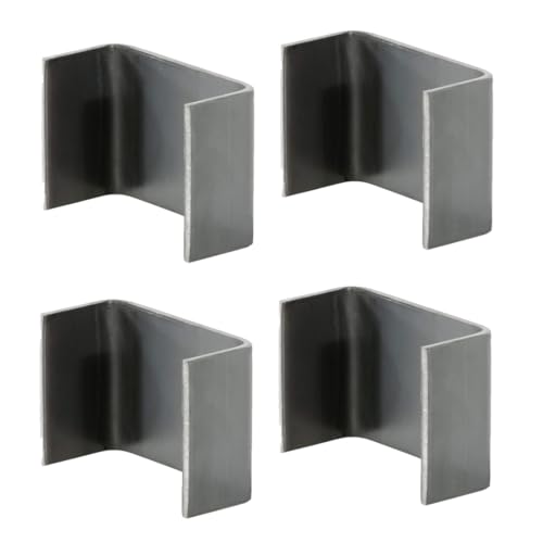 JRS Heavy Duty Steel Weld-On Stake Pockets for Trailer & Truck Bed | Fits Standard 2x4 Stakes | Flatbed Utility Side Board Stake Rack Holders | 4 Pack