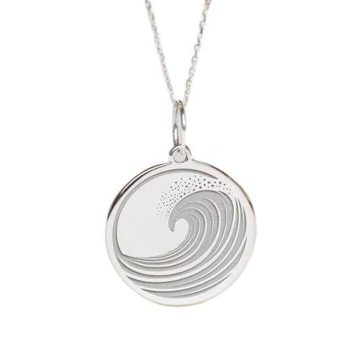 Bijou vague argent 925 chaîne 45 cm collier unisexe