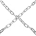 WOPPLXY 19.6ft (6 m) Length Galvanized Steel Chain, 0.23 Inch(6 mm) Heavy Duty Coil Chain, Stainless Steel Link Chain for Home Outdoor Fence Gate, Garage Doors, Swing Chain, Bicycle Security Lock