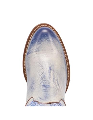 Dingo Womens Faded Love Embroidered Round Toe Casual Boots Knee High Mid Heel 2-3" - Grey4