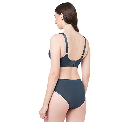 Image of SOIE Women Full Coverage Minimiser Bra with High Waist Brief Set