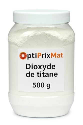 OptiPrixMat Dioxyde de titane I Blanc titane I Blanc oxyde I Pigments blancs pour colorer les...