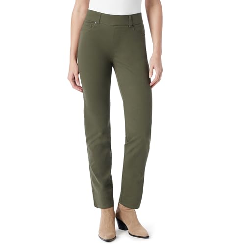Image of Gloria Vanderbilt Womens Shape Effect Pull on High Rise Straight Leg Jean Standard
