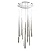 Modern Forms PD-41715R-PN Contemporary Modern LED Chandelier from Cascade Collection in Polished Nickel Finish, 23.00 inches, Black