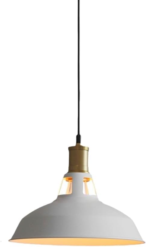Lámpara industrial para islas de cocina y restaurantes con pantalla retro de metal