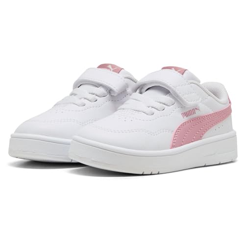 PUMA Baby Girls Court Lally AC+ INF Sneaker, White-Poised Pink, 4.5 UK Child