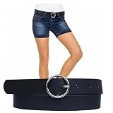 EANAGO Ceinture Femme Vegan Noire Avec Boucle Métal Ceinture Fine...