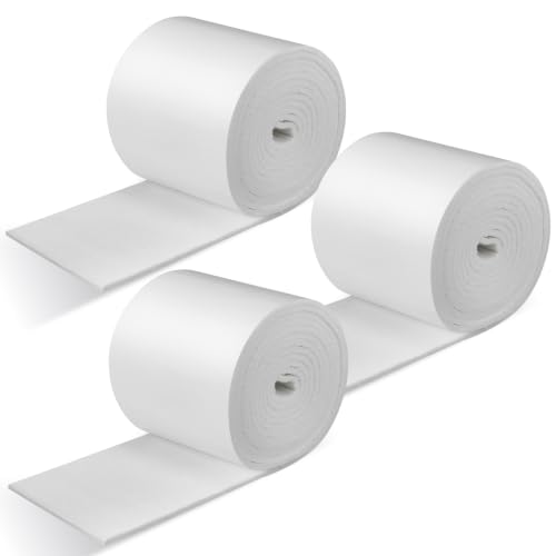 1/4" X 6" X 5 Yard 3 Rolls Adhesive Felt Sheet Padding,White