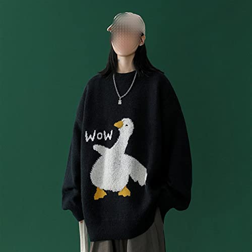 camisolas de pulôver masculinas Camisola de malha homens outono pato wow cópia camisola pulôver home