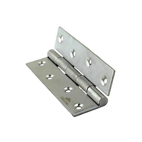 Image of Matt Satin Stainless Steel Butt Hinges 3 Piece 4 Inch x 12 Gauge /2.5 mm
