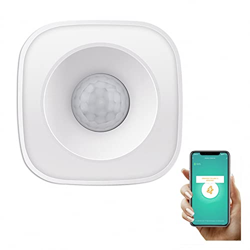 AXTMR Smart Home Wifi Motion Detector, Smart Presence Sensor With 120° Detection, App Alarm Push Notification,White,63 * 63mm