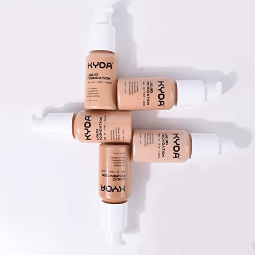 Kyda Matte Liquid Foundation, Full Coverage Concealer Foundation Cream, Oil Control Long Wear Lightweight Foundation Makeup-105 Sand #TOP6
