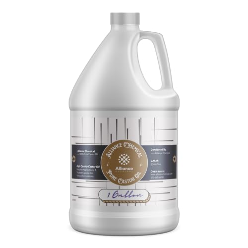 100% Pure Castor Oil - 1 Gallon Bottle -Ideal for Industrial Lubricants and Coatings