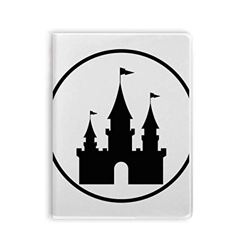Carnet de notes avec couverture souple motif château d'attractions noir, un cadeau original