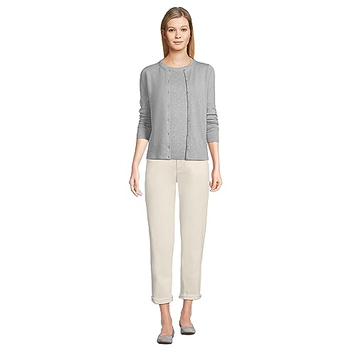Image of Lands' End Women's Fine Gauge Cotton Cardigan Sweater
