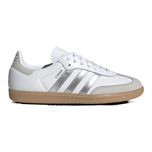 Adidas Samba OG Womens Sneaker (White Silver Grey, 8)