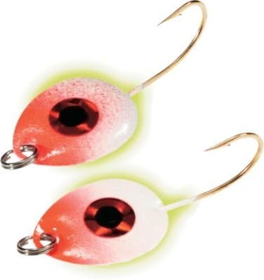 JB Lures GE66P Gem-N-Eye Original No.6 Lure (2-Pack), Red/Glow