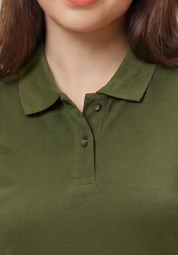 Image of Wear Your Opinion Womens Polo Collar Neck T-Shirt Top (Design: Solid)