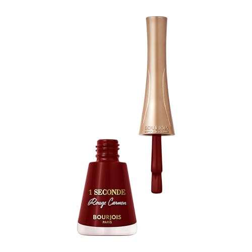 BOURJOIS VERNIS 1 SECONDE SOIRS DE PARIS 60 ROUGE CARMEN, Vernis à Ongles, 60 Secondes de Séchage, Fini Brillant, Nacré, Métallisé ou Mat, Jusqu'à 3 Jours De Tenue