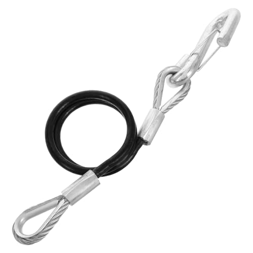 IMIKEYA 耐候性スプリング鋼製トレーラー ケーブル牽引フック付 多用途トレーラーアクセサリー対応丈夫な牽引ロープ ユニバーサル接続で簡