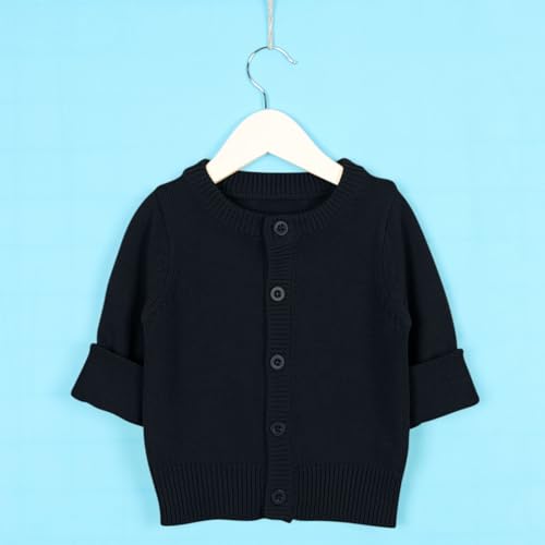 Toddler Boys Girls Crewneck Cardigan Sweaters Long Sleeve Kids Button Cotton School Uniform Knit Tops Outwear3
