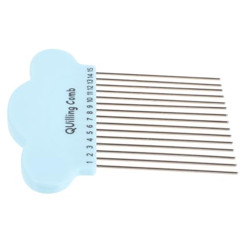 OSALADI Quilling Paper Tool Paper Quilling Comb Metal Teeth Plastic Handle Random Color