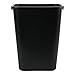 Boardwalk 3485203 41 Quart Plastic Soft-Sided Wastebasket - Black