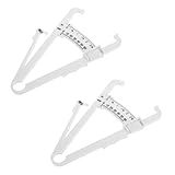 Ipetboom 2 pezzi Plicometro Fat Caliper Misurazione Percentuale Grasso Corporeo Portatile per Uomo Donna Compatto e Resistente Strumento per Addome Braccia Fianchi Gambe