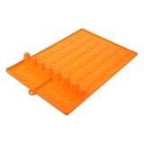 Cabilock Silikon Griddle Mat mit Ölablauf, rutschfest, Orange