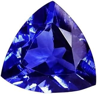 8 Carat Certified Natural Trillion Cut Blue Tanzanite Loose Gemstone for Jewelry Making, Medium, Purple