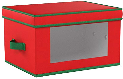 image for Household Essentials 540RED Holiday China Storage Chest with Lid and H