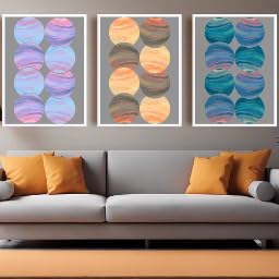 Peinture sur toile style moderne texture circulaire dorée Impression de haute précision