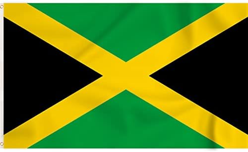 Storm&Lighthouse Flag of Jamaica Jamaican Flag Caribbean Flag North American Flags 5ft x 3ft with Eyelets