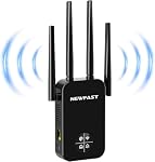 NEWFAST WiFi Extender Signal Booster,1200Mbps WiFi Extender up to 12880 sq.ft Coverage,Dual-Band Signal Booster for Home,Wireless Repeater Support Multiple Devices,4K Streaming,1-Tap Setup