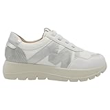 mysoft - 26M264 Zapatillas Mujer– Casual Cómodas, Cordones Elásticos, Plantilla Memory Foam, Suela Ligera Mujer Color: Plata Talla: 38