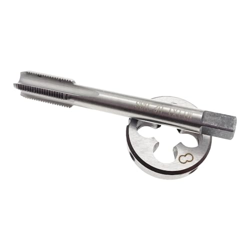 M11 x 1 HSS Tap and Die Set Right Hand M11 x 1 Metric Thread Tap Machine Screw Tool, M11 x 1 Tap Die Threading Tool Machine M11x1 Tap and Round Die RH