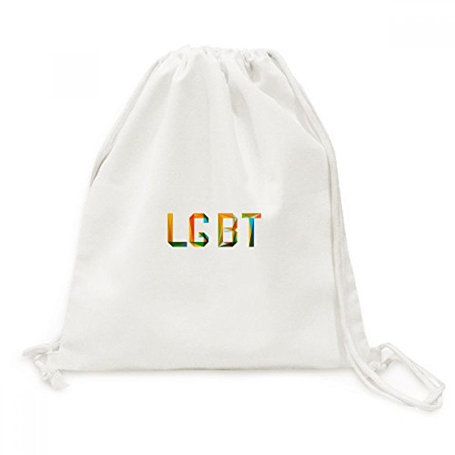 Sac à dos à cordon LGBT arc-en-ciel en toile gym sport voyage