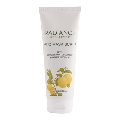 Image of RADIANCE BY FOREVER Mud Mask Scrub with Aloe, Lemon, Cucumber, Rosemary & Kaolin, 100 ml