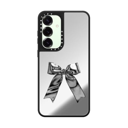 CASETiFY Mirror Magnetic Galaxy S25+ Case [Compatible with Magsafe] - Metallic Ribbon - Silver on Black by CASETiFY - Used condition - Image 3
