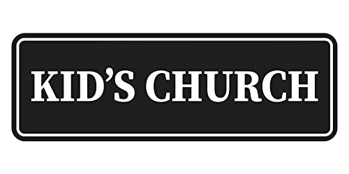 Standard Kid's Church Sign (Black) - Large