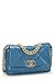 Chanel, Pre-Loved Blue Quilted Lambskin Chanel 19 Flap Bag Medium, Blue