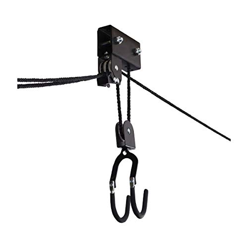 Kayak Hoist Set – Overhead Pulley System with 125 lb Capacity for Kayaks, Canoes, Bikes, or Ladder Storage by Rad Sportz (2 Pack)