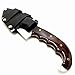 Hand Made Knife w/Finger-Grip Full Tang Handle & Kydex Sheath - Made In USA
