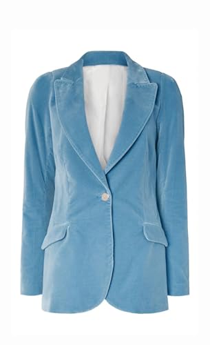 Womens Velvet Blazer Slim Fit Suit Jacket One Button Slim-fit Solid Color Blazer Wedding Prom Warm Women Blazer