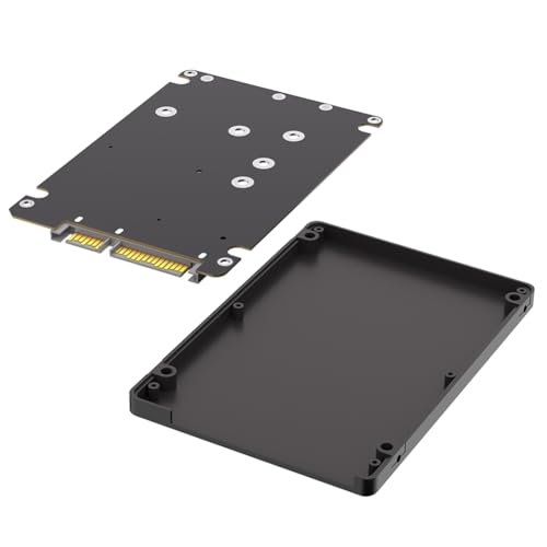 Adaptador 2 en 1 M.2 NGFF & MSATA a SATA3 2.5 con caja plástica miniatura 3