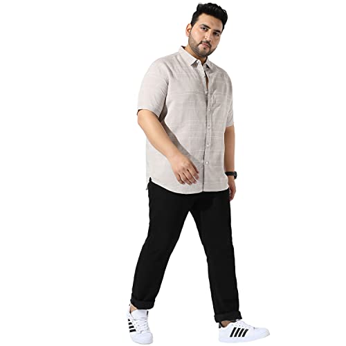 Image of Instafab Plus Men's Button Up Regular Fit Shirt for Casual Wear Modern Clothing Shirt Crafted with Regular Sleeve, Comfort Fit & High-Performance for Everyday Wear